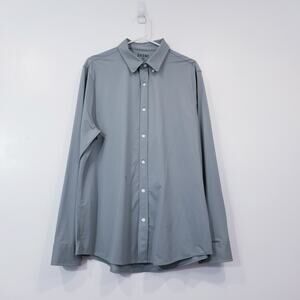 RHONE Collared Button Down Men XL Slim Fit Shirt Long Sleeves Italian Fabric